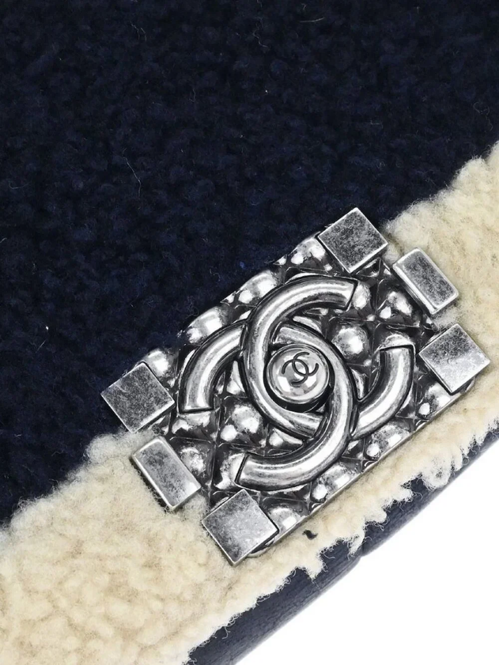 Boy Chanel Navy Shearling